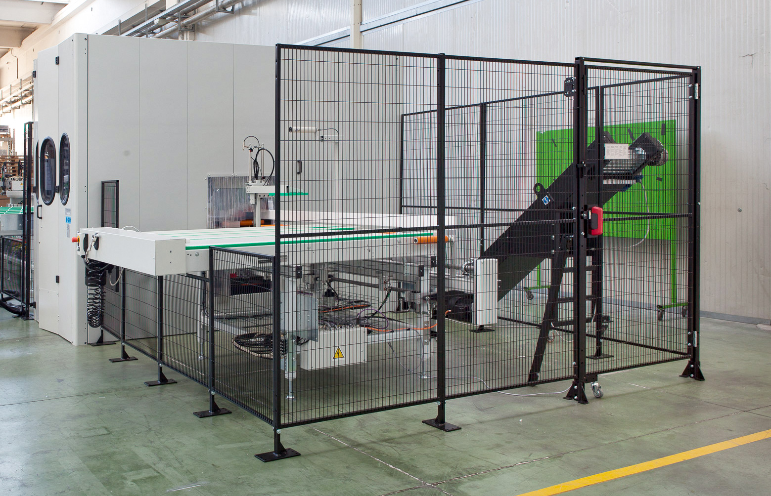 An installation picture of FastGuard Safety Perimeter Safety Fences