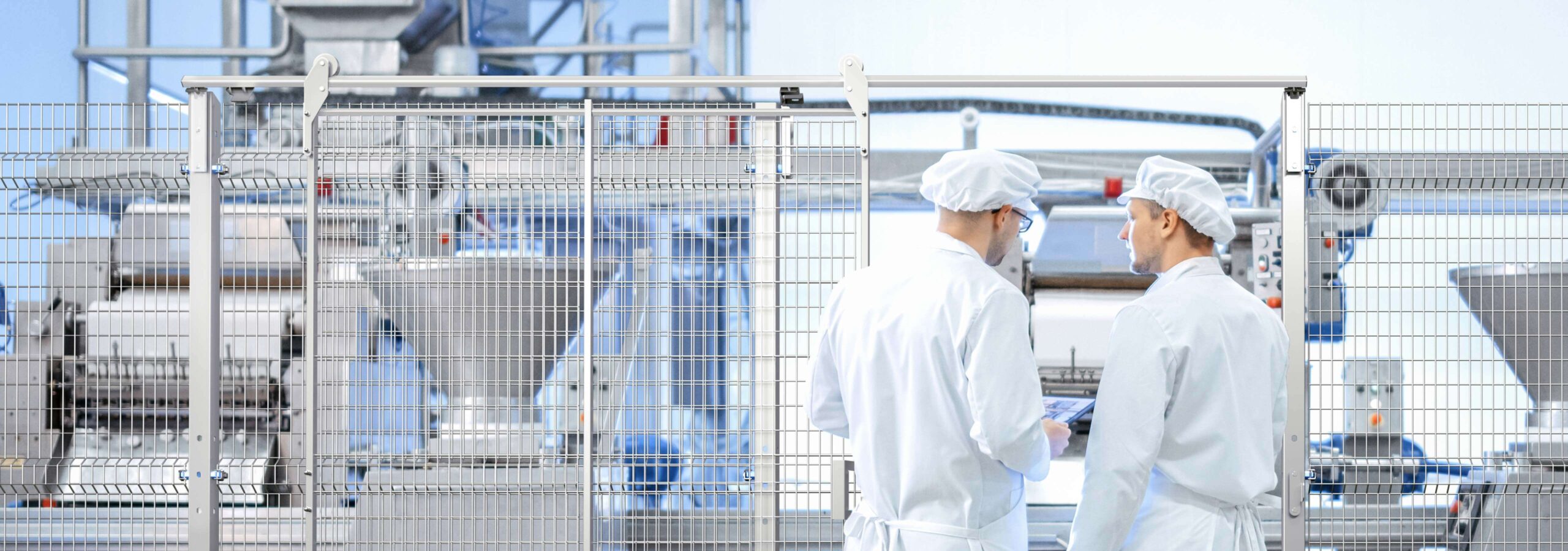 Photografie du périmètre créé avec les protections périmétriques Satech BlueGuard pour le secteur agroalimentaire.