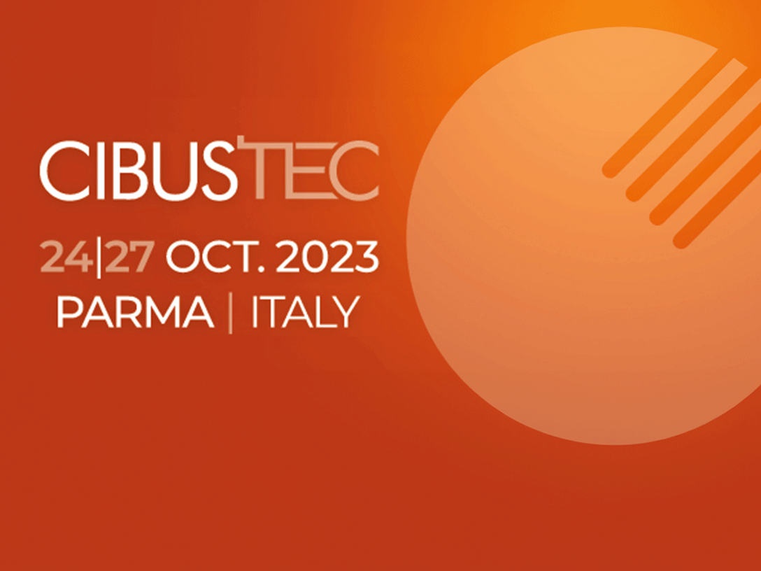 Banner della Fiera CibusTec 2023 (Parma, Italia)