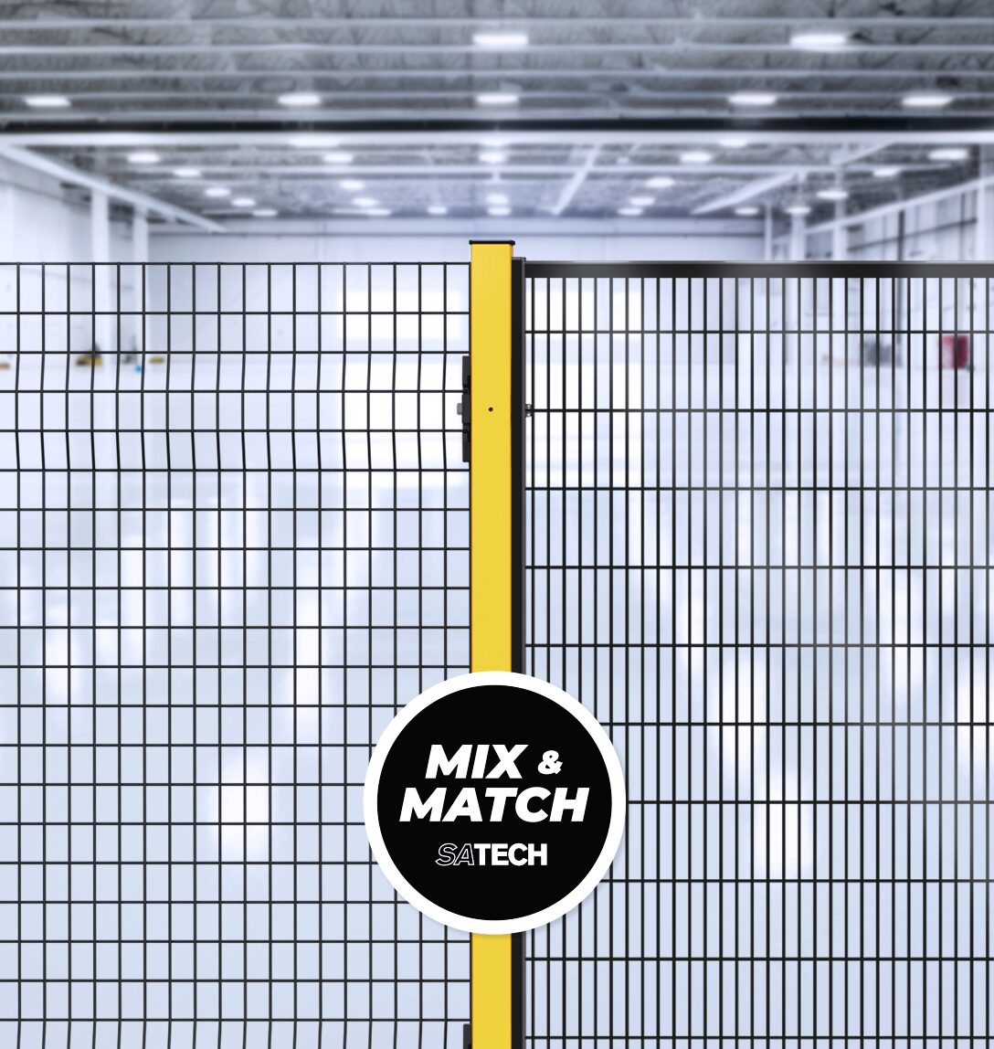 Satech Mix and Match: cross-modularità che consente di combinare diverse Piantane e Pannelli dei Sistemi Satech