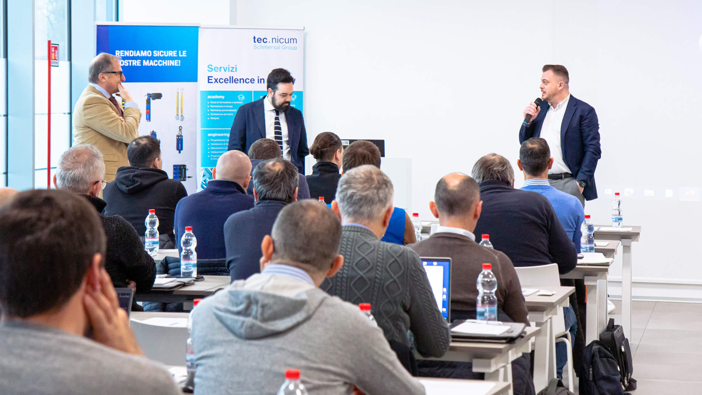 Relatori e moderatori della Formazione tecnica sulla Sicurezza Macchine nelle aree produttive organizzata da Satech e Schmersal