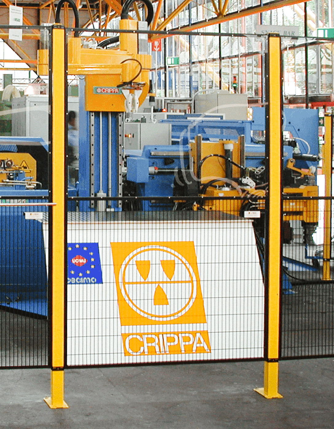 Protection périmétrique Satech clôture machine industrielle de l'entreprise Crippa